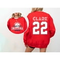 thumbnail image 1 of Caitlin Clark #22 Indiana Fever Sweatshirt, Basketball Clark 22 Double Sided Shirt, Red Color, Size XL, 1 of 4