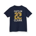 thumbnail image 1 of Caitlin Clark #22 Women basketball Kids Heavy Cotton Tee-KWBCC22070B-Navy-XL, 1 of 4