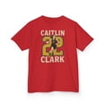 thumbnail image 1 of Caitlin Clark #22 Women basketball Kids Heavy Cotton Tee-KWBCC22070B-Red-XL, 1 of 4