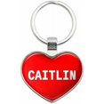 thumbnail image 1 of Caitlin - Names Female Metal Heart Keychain Key Chain Ring, Multiple Colors Available, 1 of 1