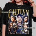 thumbnail image 1 of Caitlyn Arcane T-Shirt Unisex Vintage Streetwear Shirt Anime Apparel fanmerch lol Merchandise Fan gift, 1 of 5