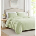 thumbnail image 1 of Caitlyn Embossed Stitch Pre-Washed Quilt Set Sage - King, 1 of 5