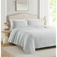 thumbnail image 1 of Caitlyn Embossed Stitch Pre-Washed Quilt Set Silver - Queen, 1 of 5