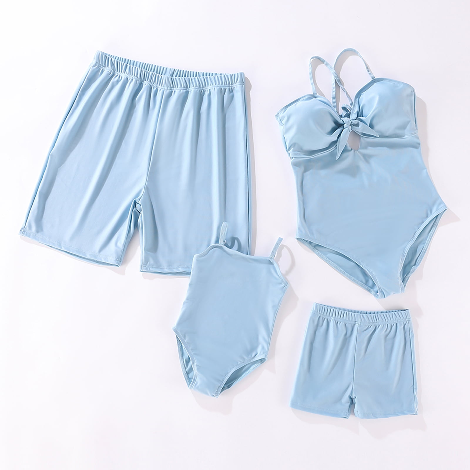 Caitzr Family Matching Swimwear Fashion Mommy and Me Bathing Suits and Swim Trunks Sets