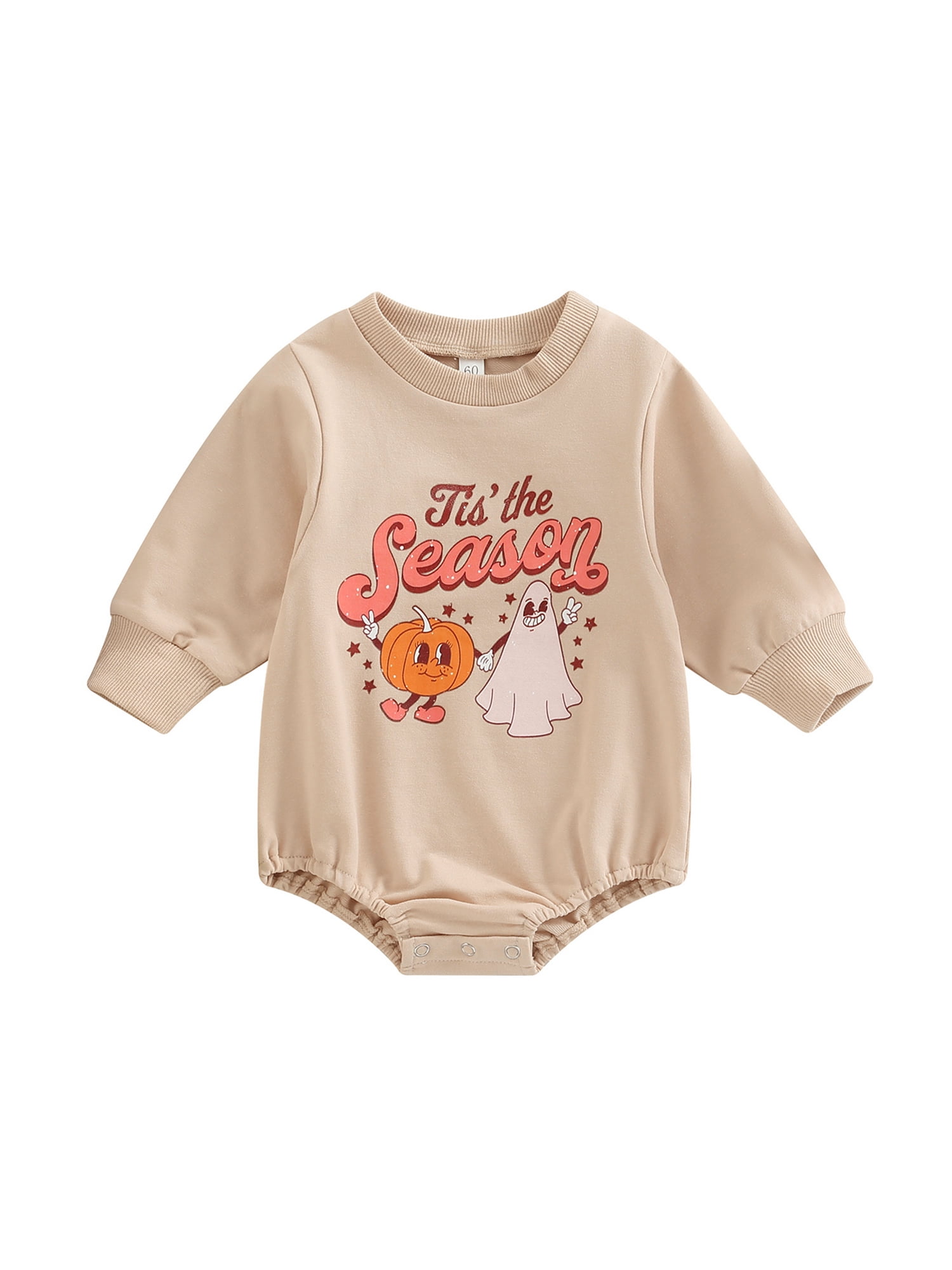 Caitzr Halloween Baby Outfit Girl Boy Crewneck Pumpkin Ghost Print