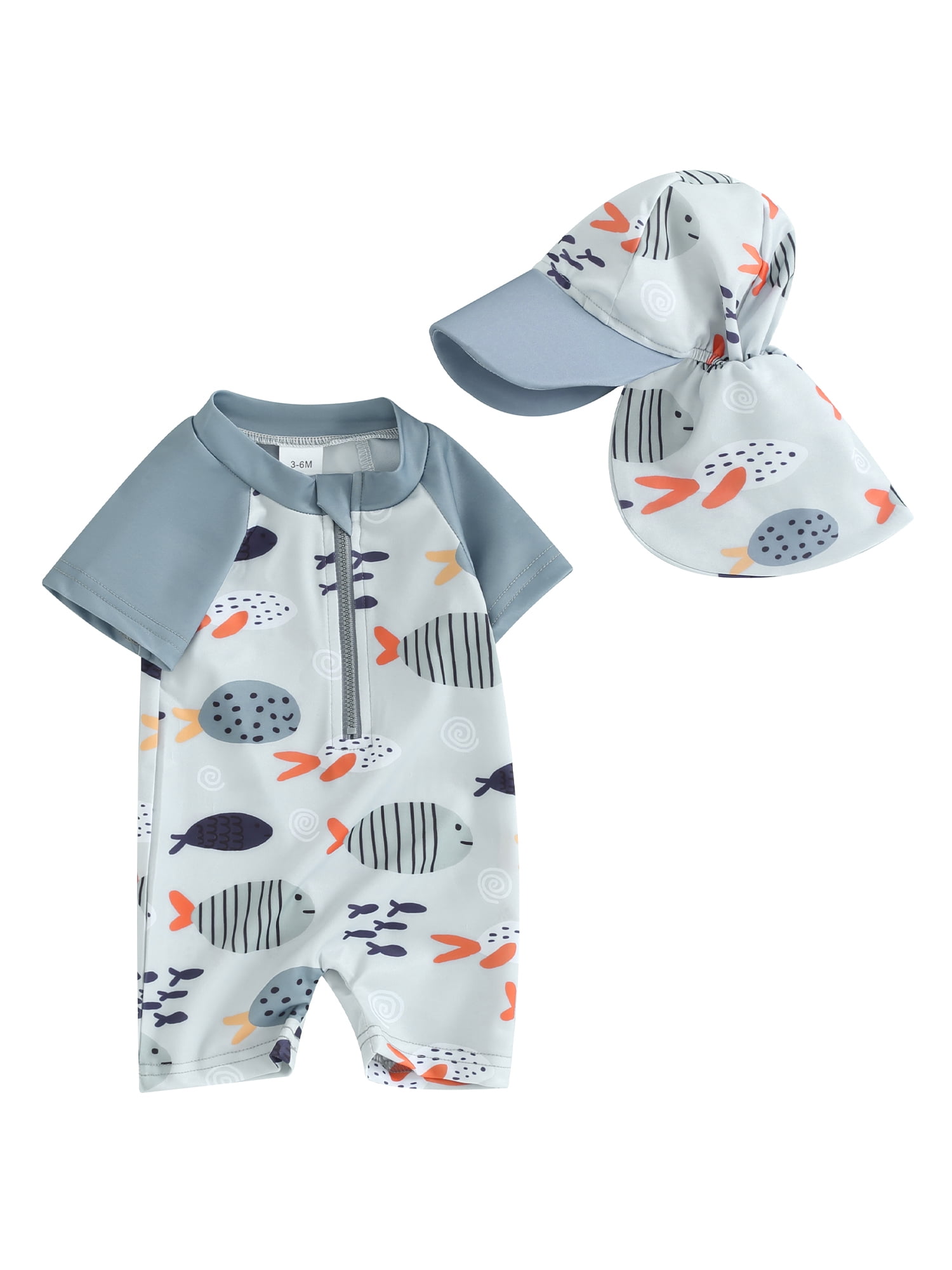 Caitzr Infant Bathing Suits Toddler Baby Boy Rash Guard Swimwear