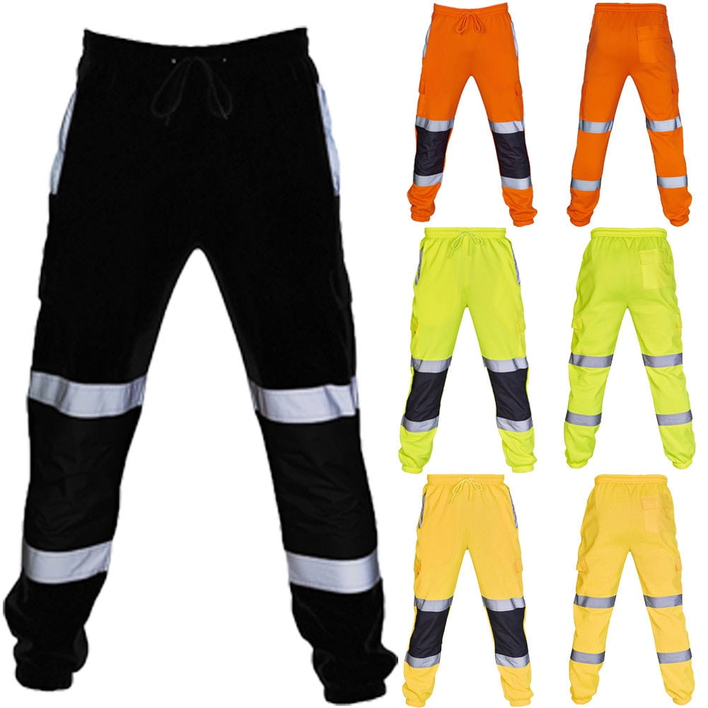 Caitzr Mens Casual Drawstring Thick Trousters Safety Workwear