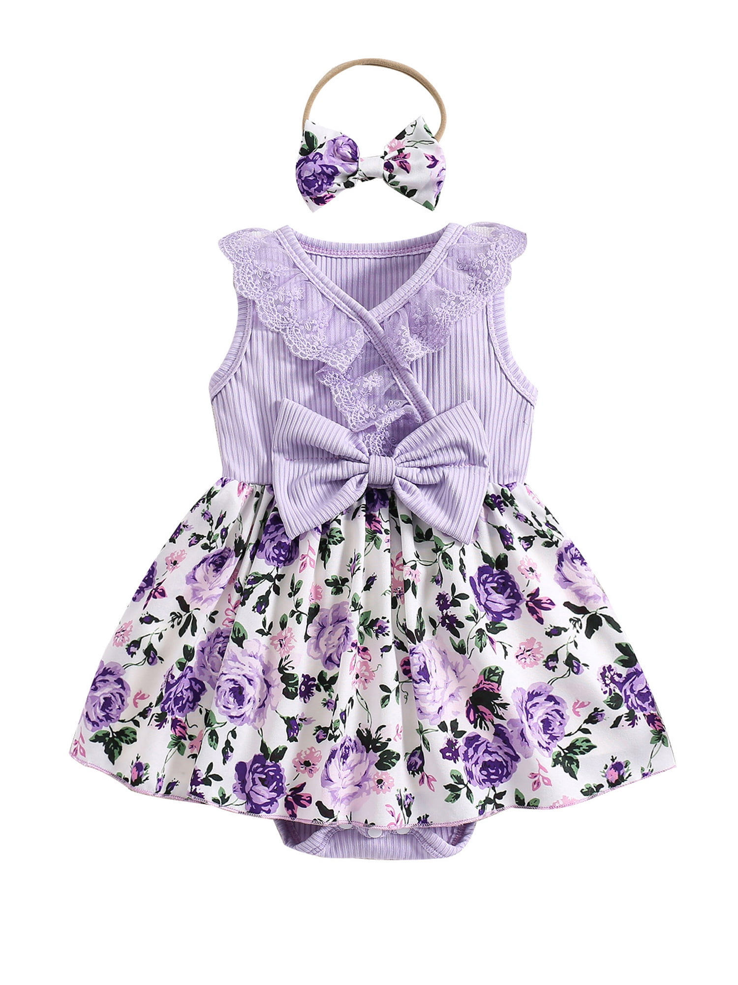 Caitzr Newborn Baby Girl Lace Rompers Birthday Princess Dress Mesh