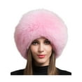 thumbnail image 1 of Caitzr Russian Faux Fur Hat for Women Ladies Girls Winter Warm Thermal Hat Skiing Cap Gift Fashion Empty Top Beanies Hat, 1 of 5