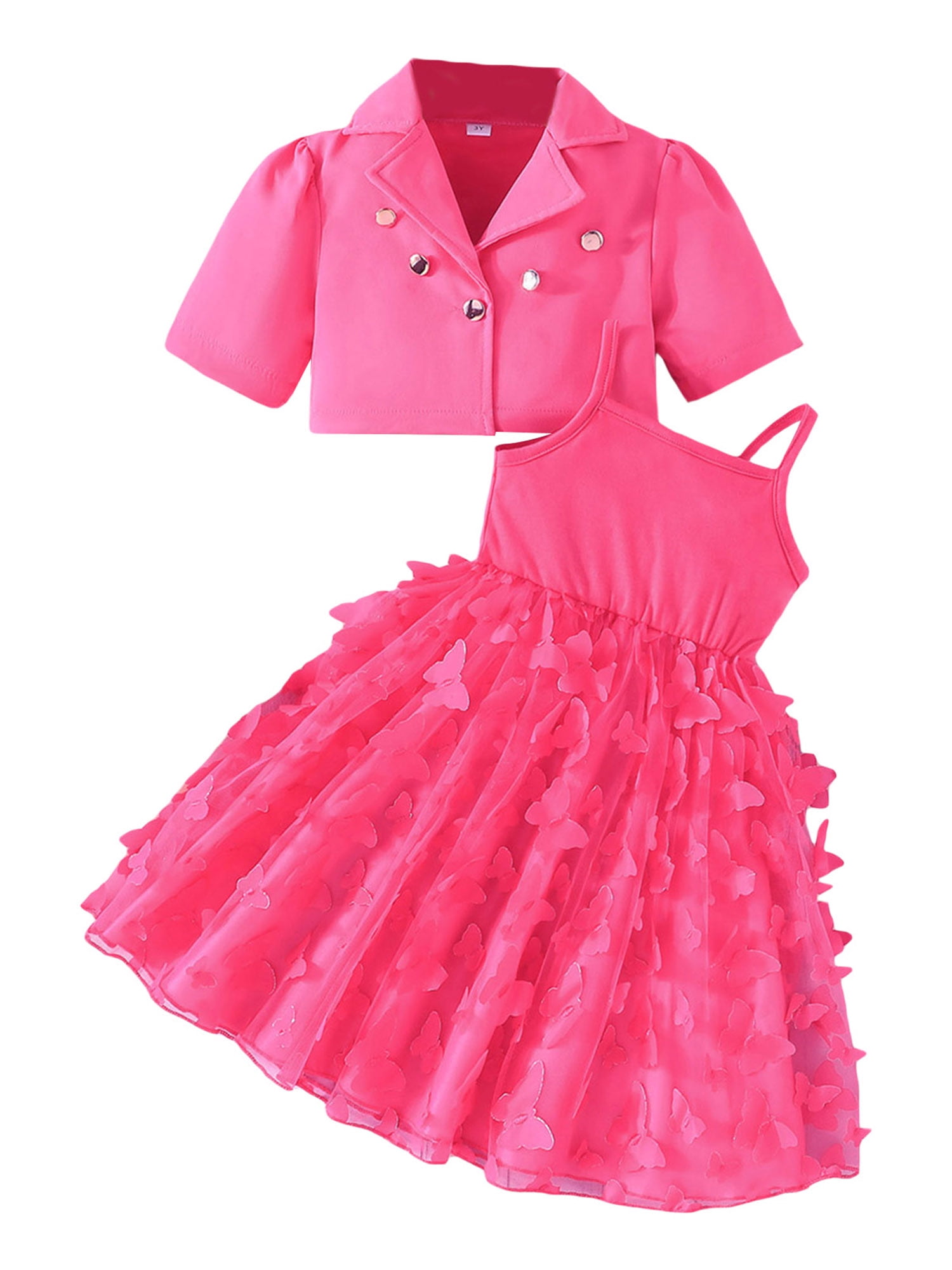 Baby Girl 2 Piece Clothes Set For Casual Wear Blended Pajama Suiting #VBB257
