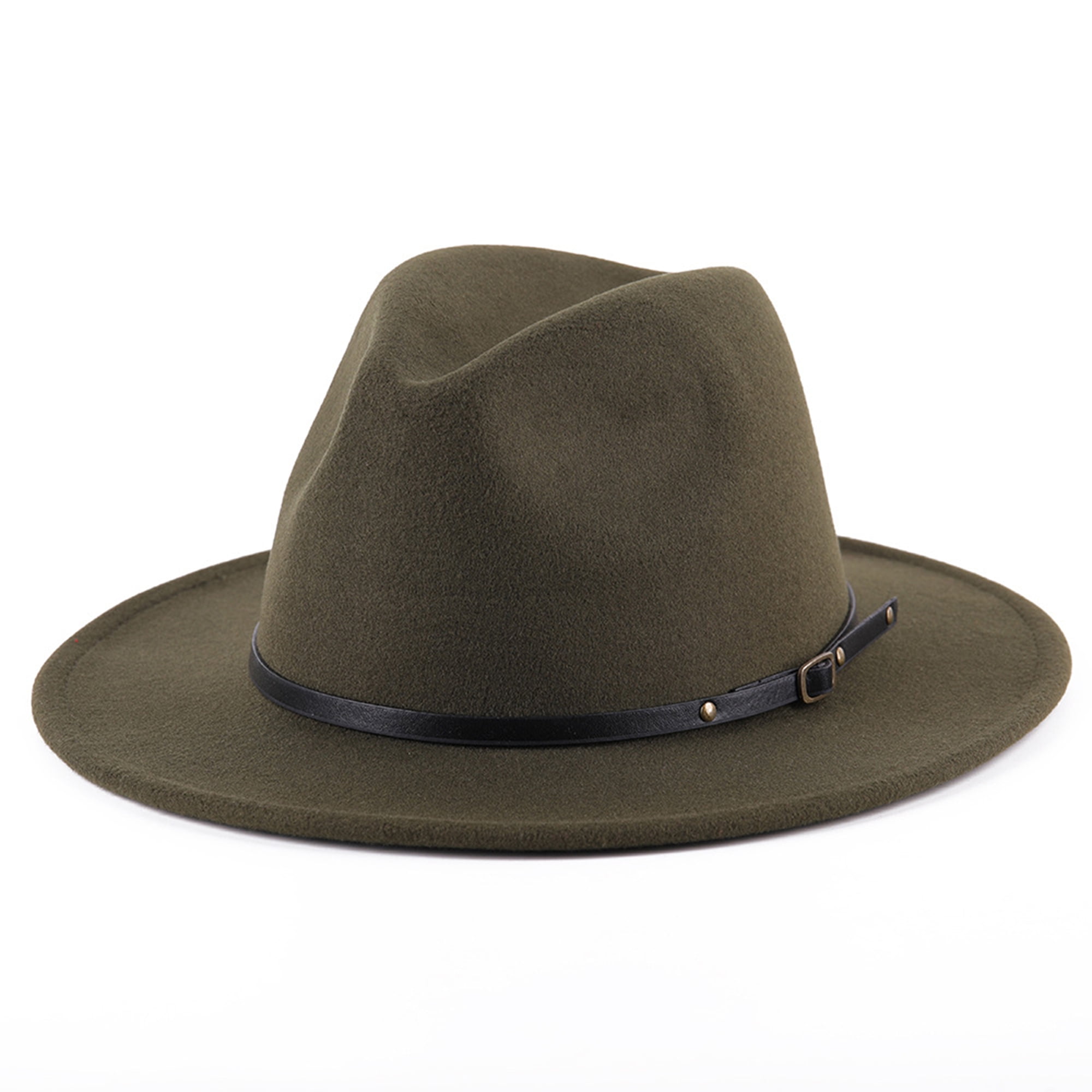 Fedora Panama Trilby Wide Brim Hat For Men Gentleman Cowboy Wool