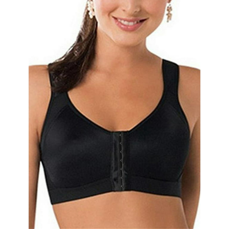 HOT ITEM!!!Womens No-Bounce Wirefree Zip Front Push Up Sports Bra