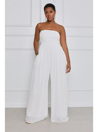 Power of Love White Strapless Jumpsuit