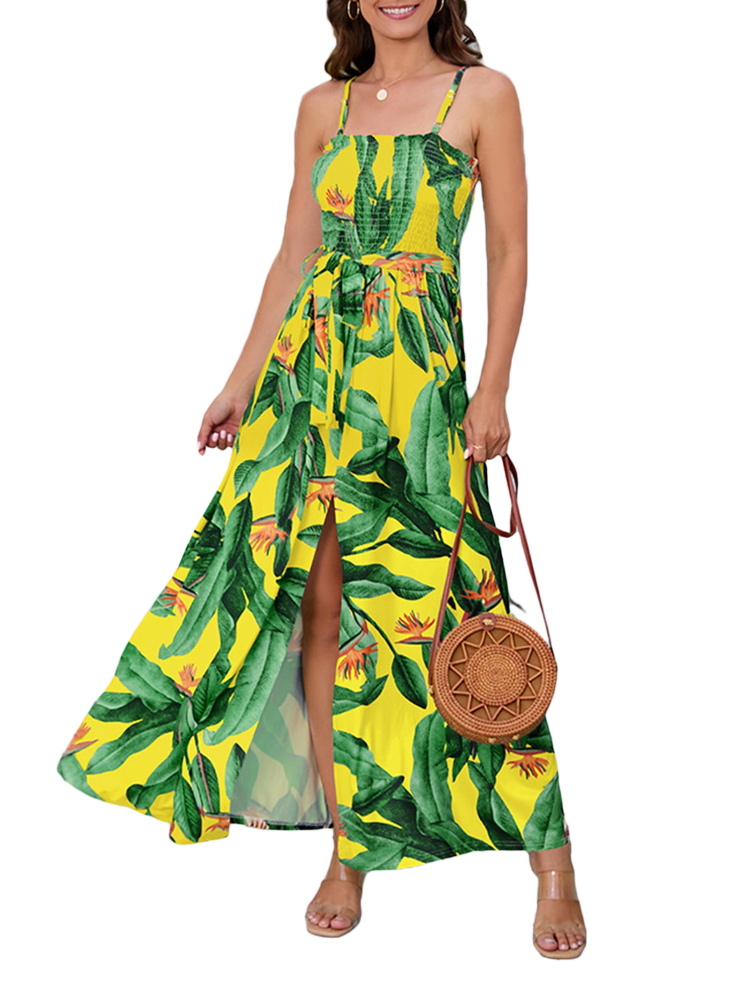 SHESTARR Women's Plus Size Summer Maxi Dress Casual Boho