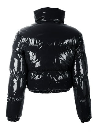Black plastic 2025 bubble coat
