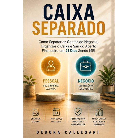 Caixa Separado: Como Separar as Contas do Negcio, Organizar o Caixa e Sair do Aperto Financeiro em 21 Dias Sendo MEI, (Paperback)