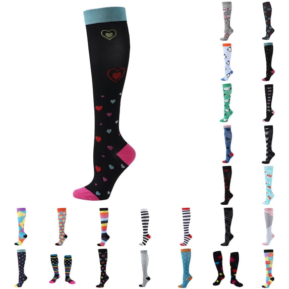 Caixia Adults Long Tube Socks Polyester with Simple Print Nice for Weekend Party Time Good for Home and Outdoor Fit for Running and Walking for Fall Winter Season