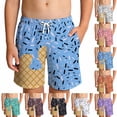 thumbnail image 1 of Caixia Boys Ice Cream Graphic Basketball Shorts Casual Athletic Running Shorts Cool Streetwear Designer Shorts, 1 of 5