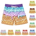 thumbnail image 1 of Caixia Boys Ice Cream Graphic Basketball Shorts Casual Athletic Running Shorts Cool Streetwear Designer Shorts, 1 of 6