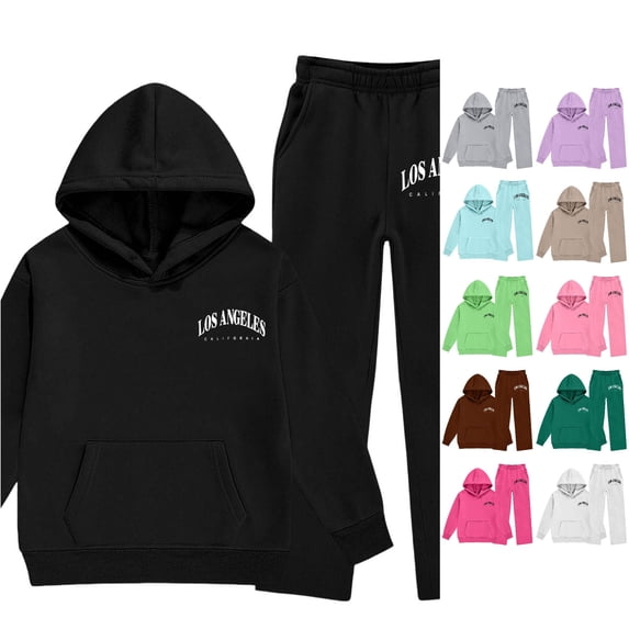 Caixia Cute Girls Hoodie and Wide Leg Outfit with Cute Print to Bring ...