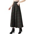 thumbnail image 1 of Caixia Flared Skirt Women's Elastic Waist A-Line for Work Office Daily Activities Fall Winter Use Comfort, 1 of 3
