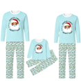thumbnail image 1 of Caixia Men's Christmas Loungewear Pajamas, Beach Santa Print 2-Piece Top and Patterned Pants, Soft Polyester for Relaxed Holiday Lounging, 1 of 6