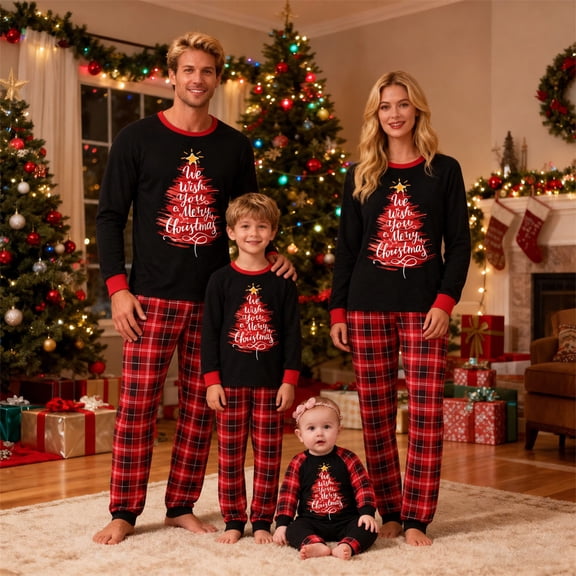Caixia Mommy And Me Pajamas Christmas Family Matching Pajama Set Long Sleeve Top And Pants Soft And Comfy Cute Seasonal Graphic for Christmas Morning for You