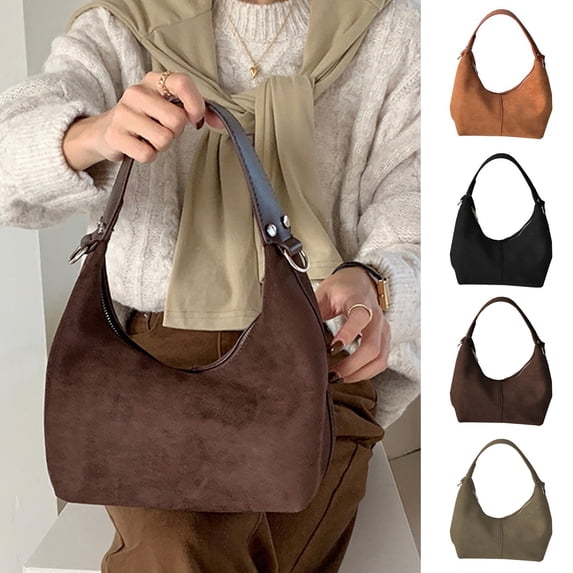 Caixia Trendy Crescent Crossbody Bag for Women Pu Leather Underarm Dumpling Purse