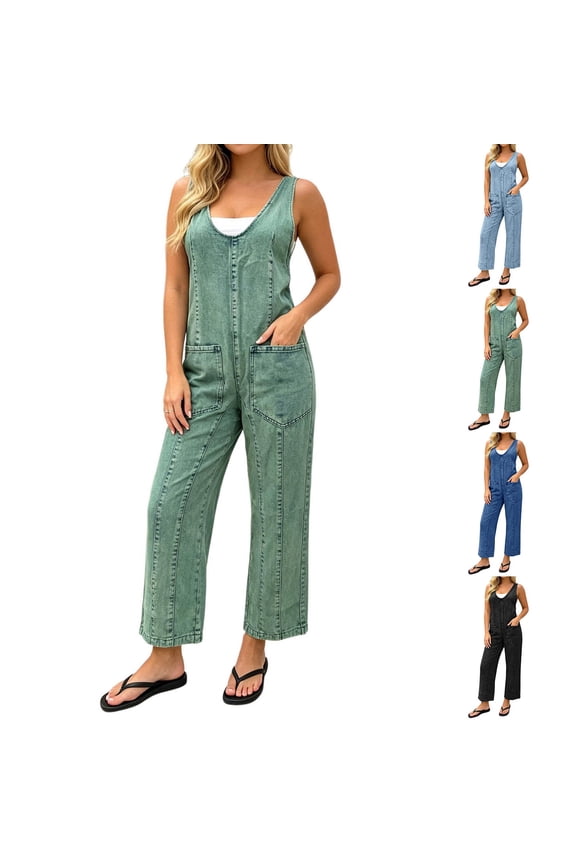Women Y2k Baggy Barrel Jeans Overalls Wide Leg Denim Pants Bib Overalls Jumpsuit Boyfriend Patchwork Jeans