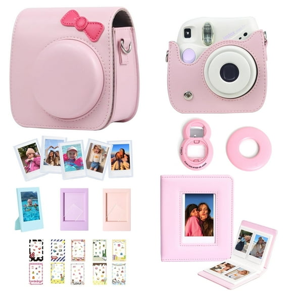 Caiyoule Accessories for Fuji Mini SE/7+/7c/7s Instant Camera, Mini SE Set (Pink Bow)