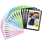 Caiyoule Mini Magnetic Frame, 20 Pack Magnets for Refrigerator, 2.5 x 3.5 Picture Frames Colorful