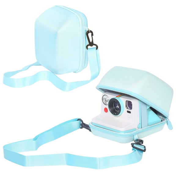 Caiyoule Protective Case for Polaroid Now/Now+ Gen2/3rd/OneStep/OneStep+/Onestep 2/Flip Instant Film Camera, Hard Shell Camera Crossbody Bag with Adjustable Strap - Blue (No Camera)