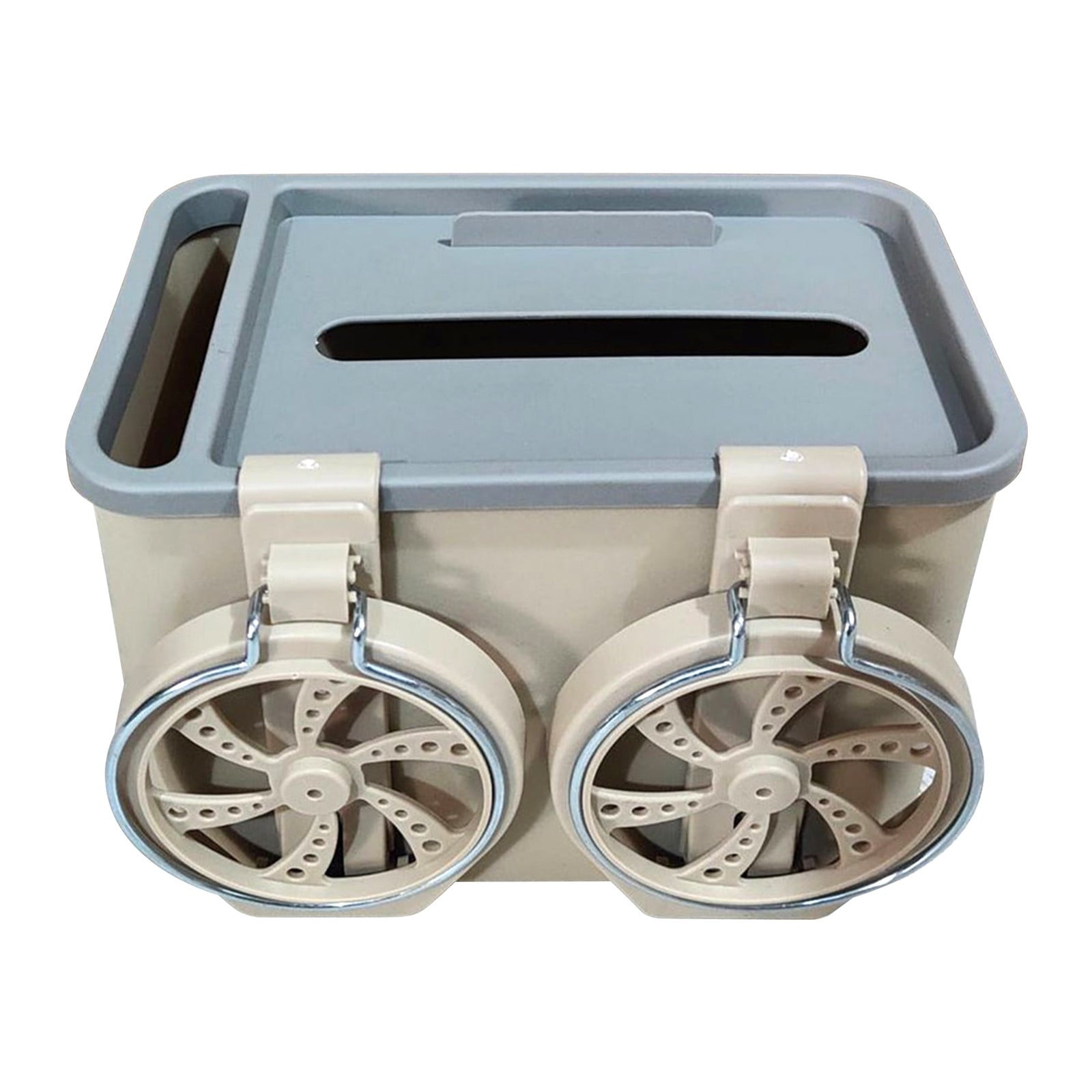 Caja Organizadora Para Hueco Del Asiento Del Coche - 30x20x7 Cm, Cuero PU, Con Portavasos, Fácil Instalación