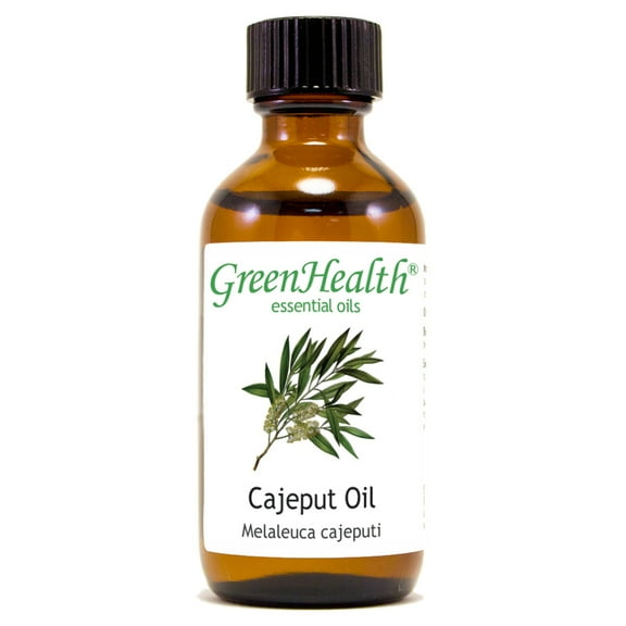 Cajeput Essential Oil - 2 fl oz - Amber Glass Bottle w/ Cap - GreenHealth
