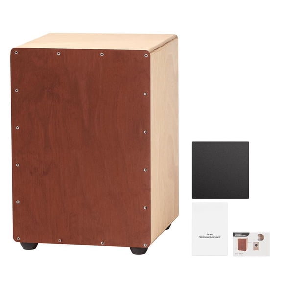 Cajon Box Drum Wooden Birchwood Compact Percussion Instrument with Snare Wires