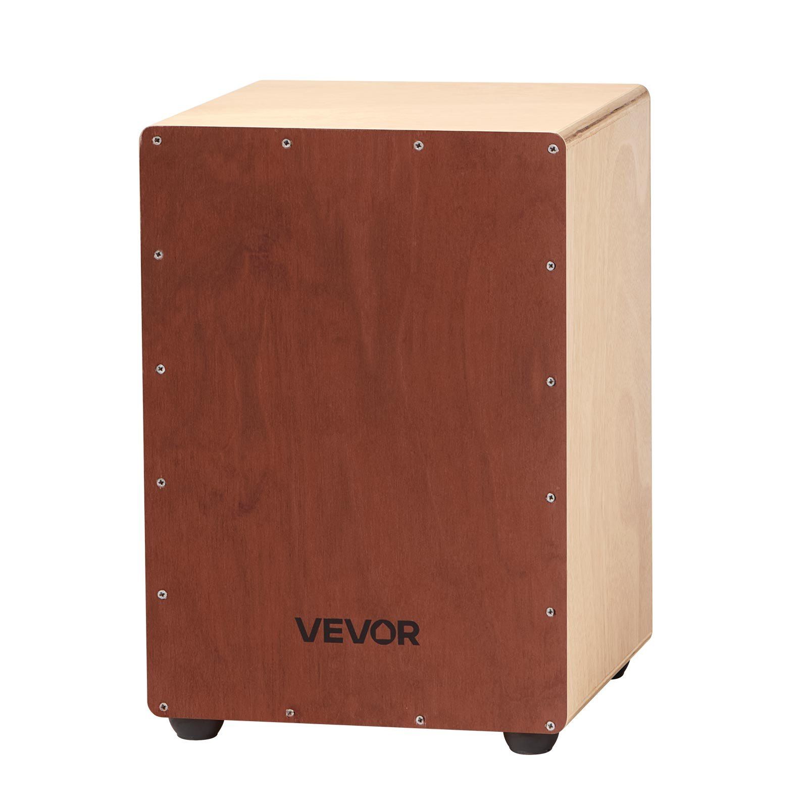 Cajon Box Drum Wooden Birchwood Percussion Instrument with Snare Wires, Adjustable Internal Strings, Compact Hand Drum with Silicone Feet for Stable Play, Warm Bass and Crisp High Tones