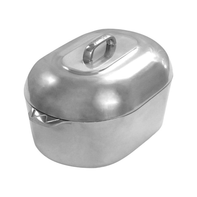 Cajun Cookware Aluminum Roaster Pan with Lid 15inch Roasting Pot