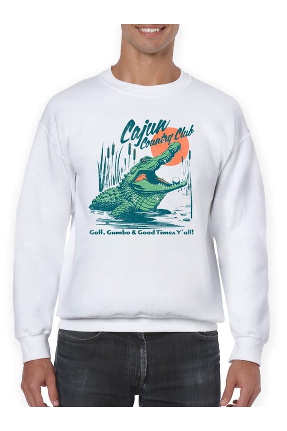 Cajun Country Club Alligator Tee Sweatshirt Men's