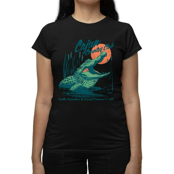 Cajun Country Club Alligator Tee T-shirt Women's