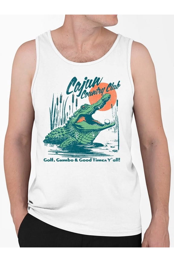 Cajun Country Club Alligator Tee Tank Top Men's