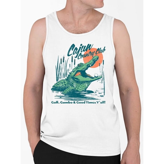 Cajun Country Club Alligator Tee Tank Top Men's