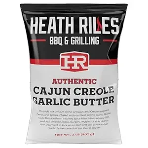 Heath Riles BBQ Rub - Cajun Creole Garlic Butter Seasoning, Champion Pitmaster Recipe, Legendary Rubs For Smoking & Grilling, 70+ BBQ Championships, 2 lb./32 oz.