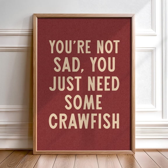 Cajun Kitchen Wall Art Southern Home Decor Louisiana Wall Crawfish Art Foodie Funny Food Quote Print Gold Letter Restaurant Art Chef Gift Decor For Living Room Bedroom