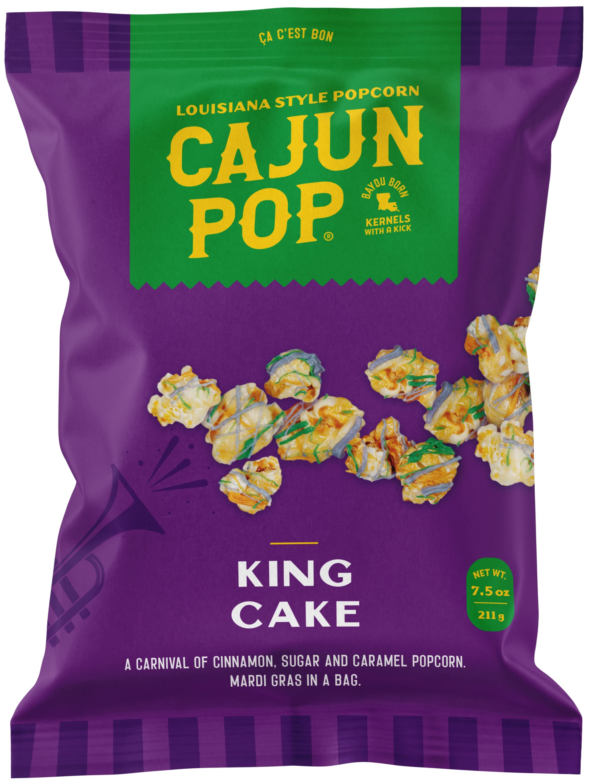 Cajun Pop Gourmet Popcorn AIF4 Flavored Popcorn Already Popped Without