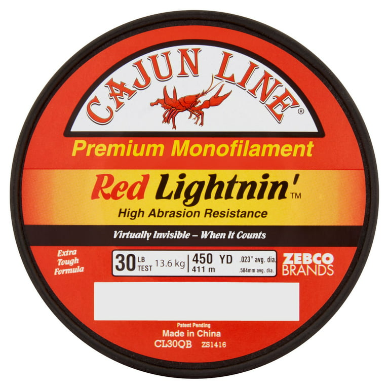 Cajun Red Lightnin' Quarter Pound Spool, 30 lb
