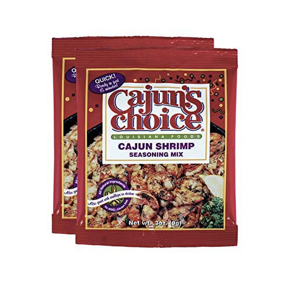 Cajun Shrimp Seasoning Mix .3 oz Cajun's Choice Louisiana Foods (2 Pack