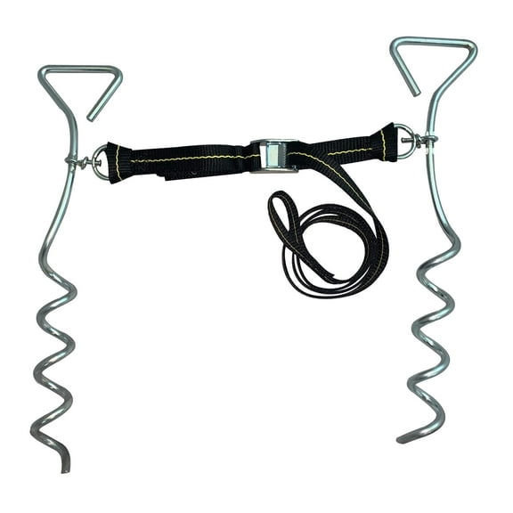 Cajun Tie Downs - Basketball Goal Anchor Tie Down Kit for Secure and Durable Court Setup, Trampoline Anchors, Ground Stakes Heavy Duty Anchor Kit, High Wind Basketball Hoop Anchor