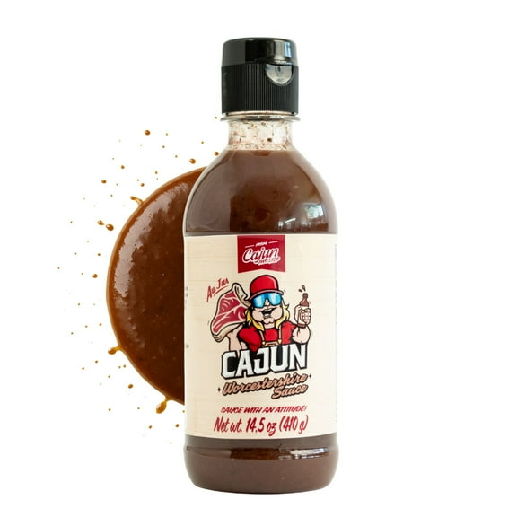 Cajun Two Step Au Jus Sauce Worcestershire Sauce with an Attitude  14.5 Ounce Liquid Squeeze Bottle