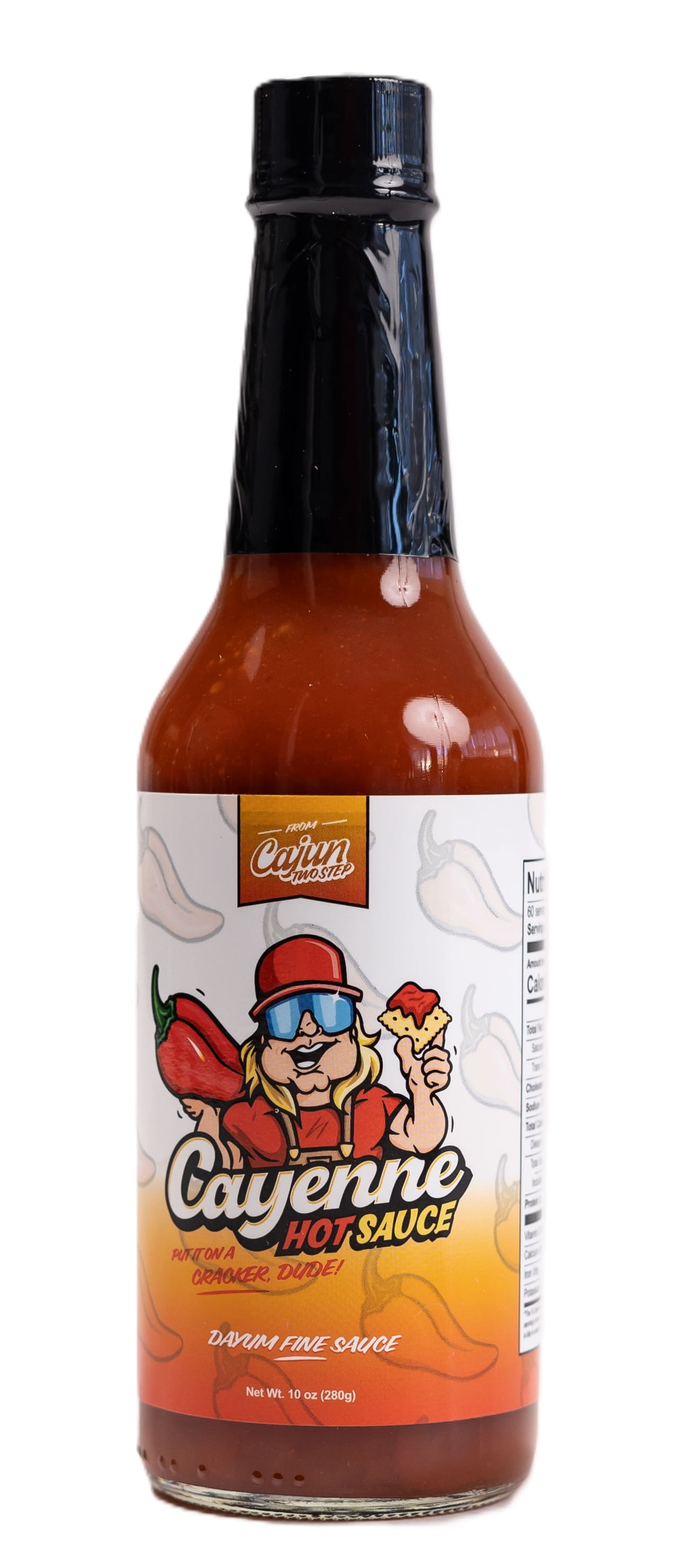 Cajun Two Step Cayenne Hot Sauce 10 oz Bottle No MSG
