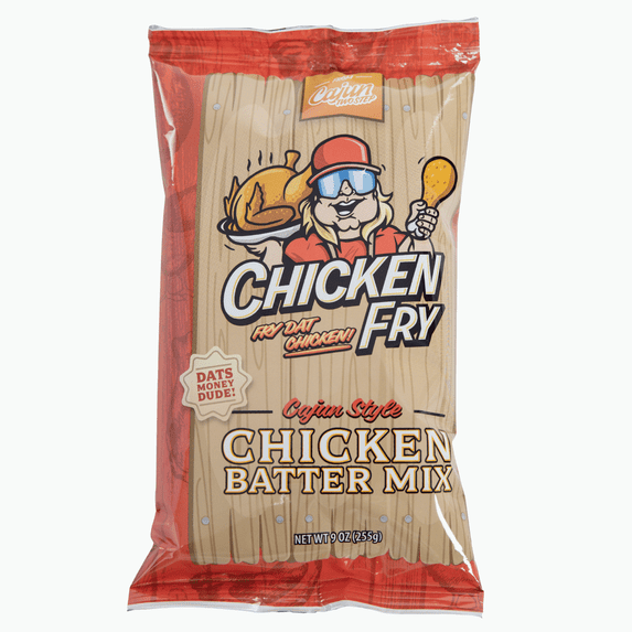 Cajun Two Step Chicken Fry Batter Mix, Shelf-Stable Louisiana Seasoning Mix, 9 oz